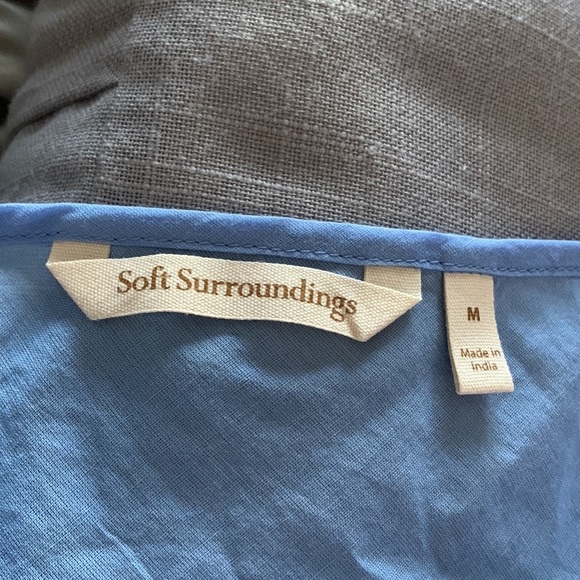 SOFT SURROUNDINGS ADJUSTABLE TANK BLOUSE. COTTON NWOT SIZE MEDIUM - Picture 5 of 5